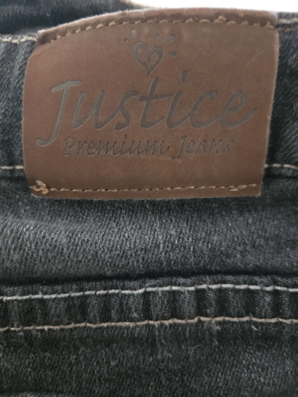 Justice Girls Black Skinny Jeans Distressed Crosshatch Rhinestone Bling Size 12s